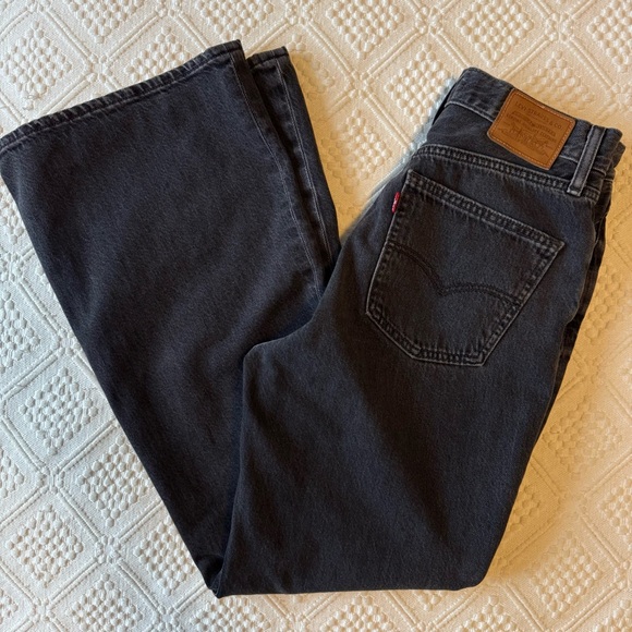 Premium Levis Levi's 70s High Flare Jeans in faded black, Size 28 - Picture 12 of 16